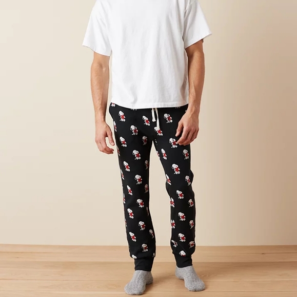 AE Snoopy Valentine fleece PJ joggers - Picture 3 of 5